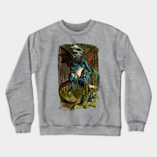 Alice Slays the Jabberwock Crewneck Sweatshirt by MandyE